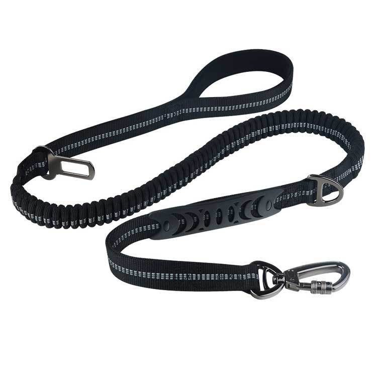 2.5*135CM New Pet Supplies Factory Elastic Dog Leash with Reflective Car Safety Belt for Dogs