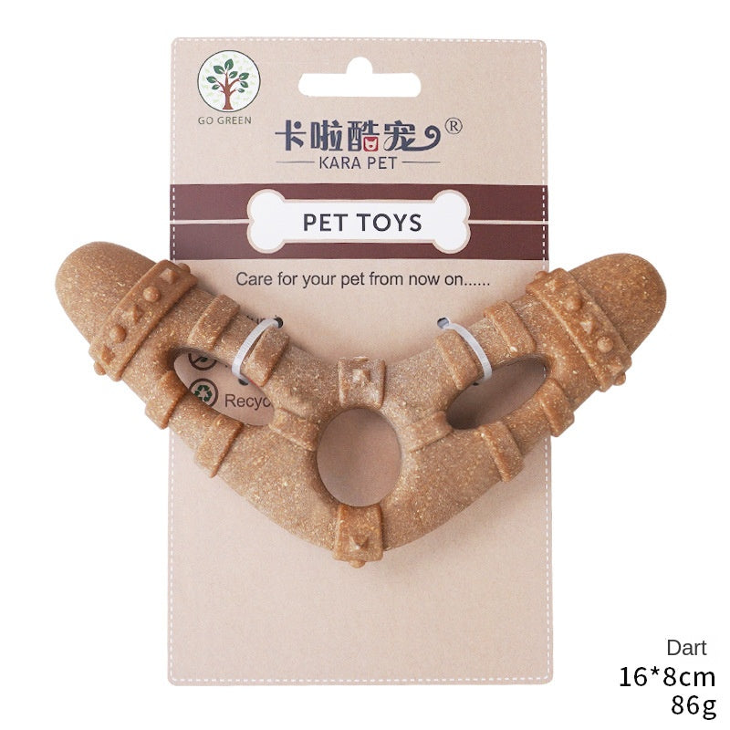 Dog Toy Bone-Shaped Chew Stick Durable Teeth Cleaning Self-Entertainment Toy for Small and Medium Dogs