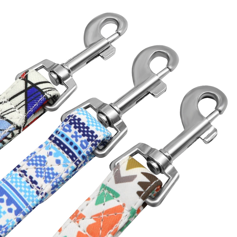 Thick Dog Leash Nylon Rope Printed Dog Cat Leash Pet Leashes Rope Puppy Leads for Outdoor Walking Training Pet Supplies