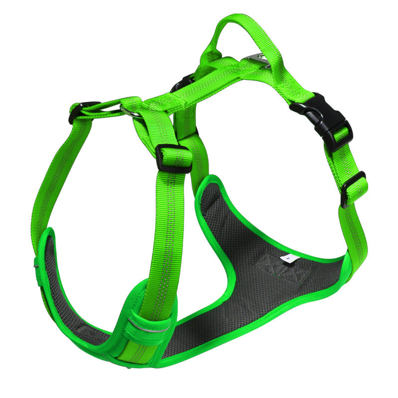 Breathable Reflective Dog Harness Vest, Outdoor No-Pull Escape-Proof Harness with Leash for Large & Medium Dogs