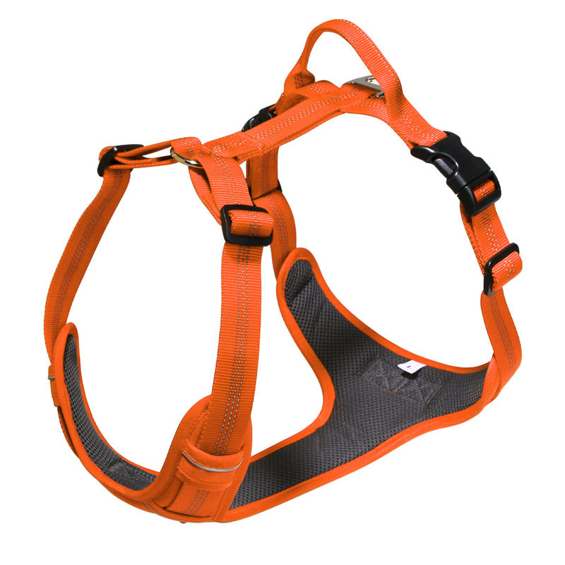 Breathable Reflective Dog Harness Vest, Outdoor No-Pull Escape-Proof Harness with Leash for Large & Medium Dogs