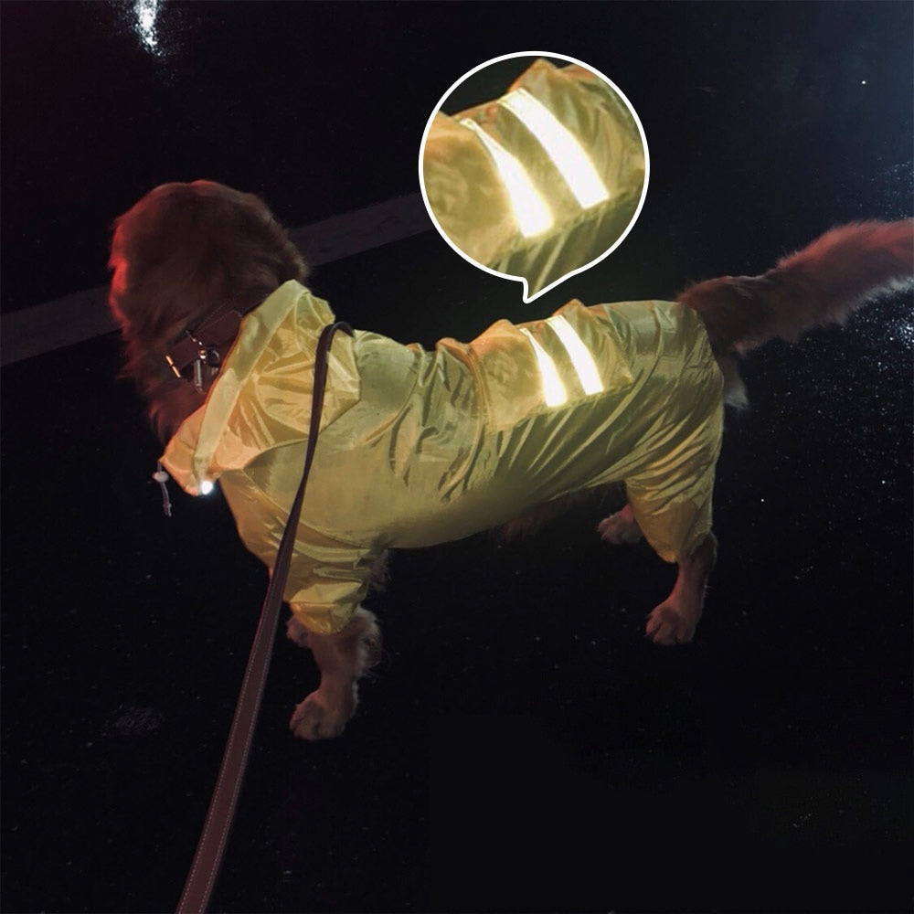 Dog Raincoat Jumpsuit Rain Coat for Dogs Pet Cloak Labrador Waterproof Golden Retriever Jacket