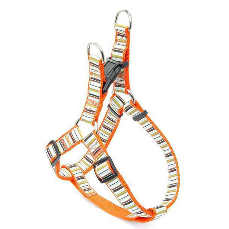 New Pet Supplies Dog Striped Nylon Chest And Back (Including Leash) Cover