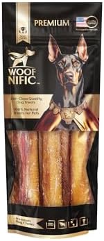 Woof Nific Straight Bully Sticks for Dogs – Natural Beef Chew
