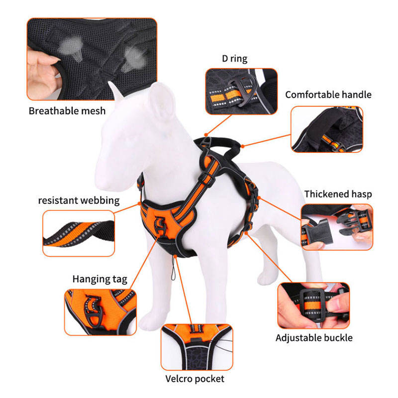 Pet Supplies Reflective Chest Strap Traction Rope Medium And Large Dogs Explosion-Proof Rush Dog Vest