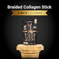 Braided Collagen Dog Sticks – Natural Beef Chew