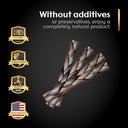 Woof Nific Braided Collagen Sticks for Dogs – Natural Beef Chew