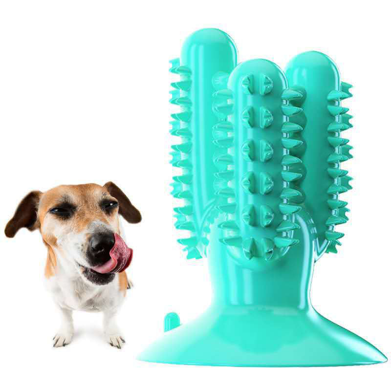 Dog Toothbrush Dog Teeth Cleaning Stick Leaking Device Bite-Resistant Pet Supplies