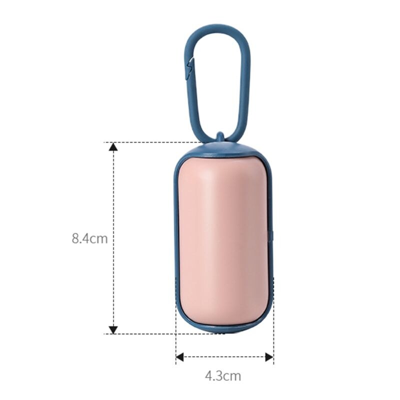 Dog Waste Poop Bag Dispenser Multipurpose Carrier Holder with 15 Garbage Bags Pet Supplies Outdoor