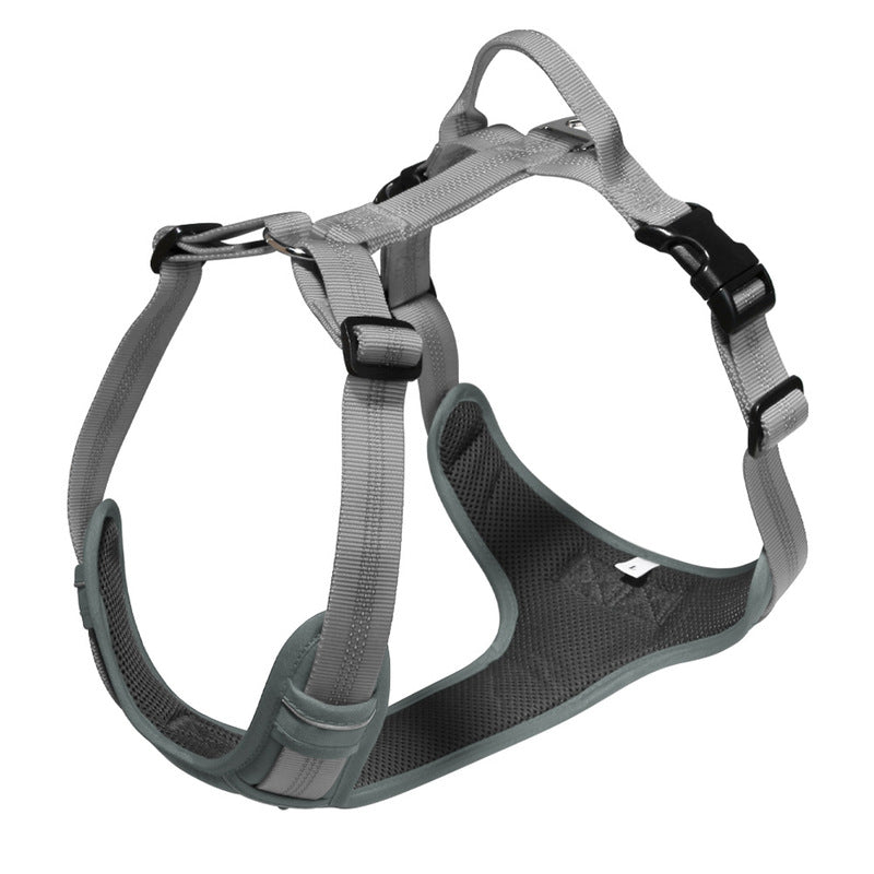 Breathable Reflective Dog Harness Vest, Outdoor No-Pull Escape-Proof Harness with Leash for Large & Medium Dogs