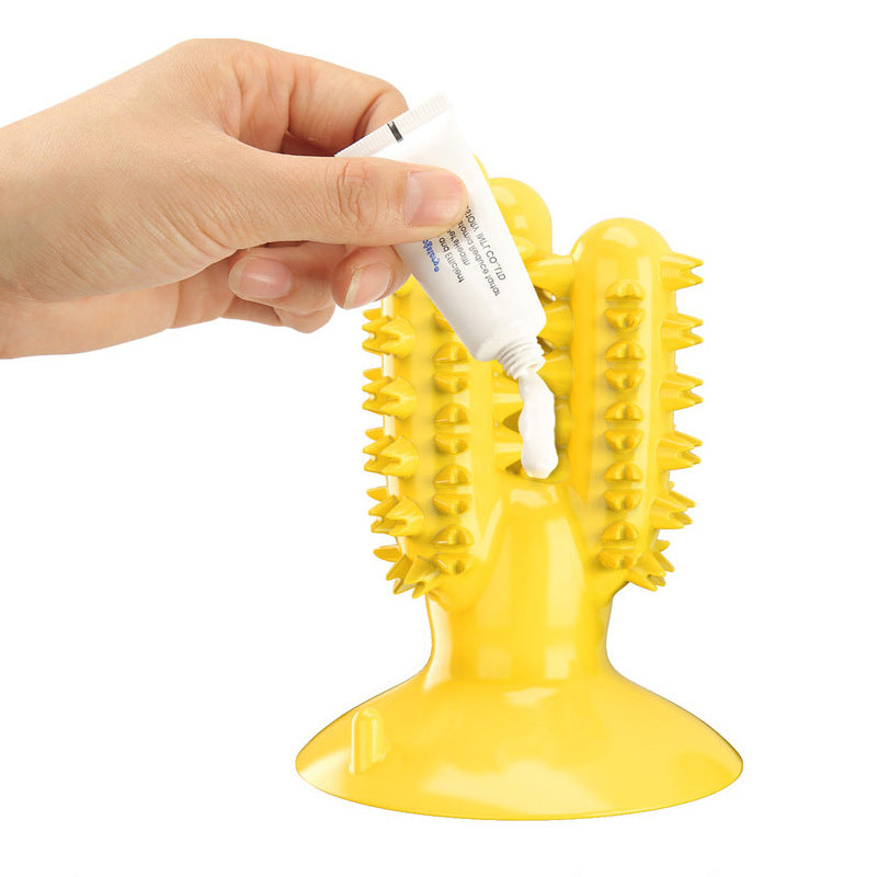 Dog Toothbrush Dog Teeth Cleaning Stick Leaking Device Bite-Resistant Pet Supplies