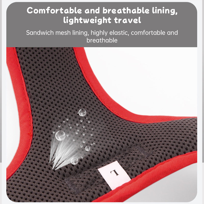 Breathable Reflective Dog Harness Vest, Outdoor No-Pull Escape-Proof Harness with Leash for Large & Medium Dogs