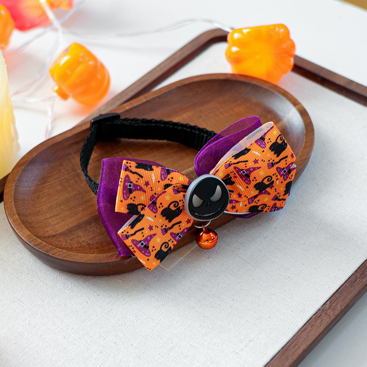 Pet Accessories Halloween Cat Dog Decoration Collar Funny Glow-in-the-Dark Skull Dog Bow Tie Collar