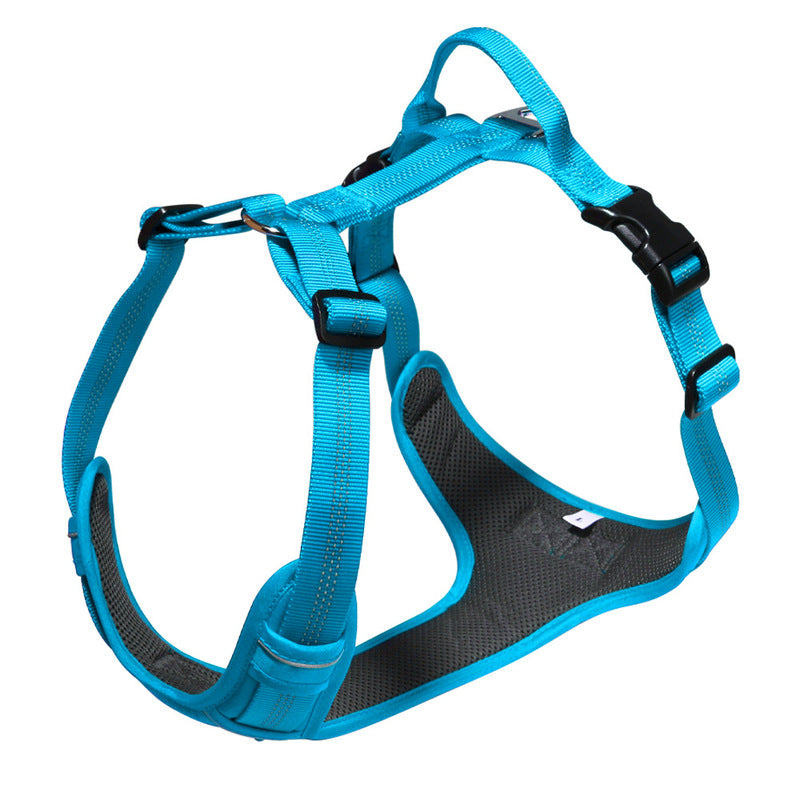 Breathable Reflective Dog Harness Vest, Outdoor No-Pull Escape-Proof Harness with Leash for Large & Medium Dogs
