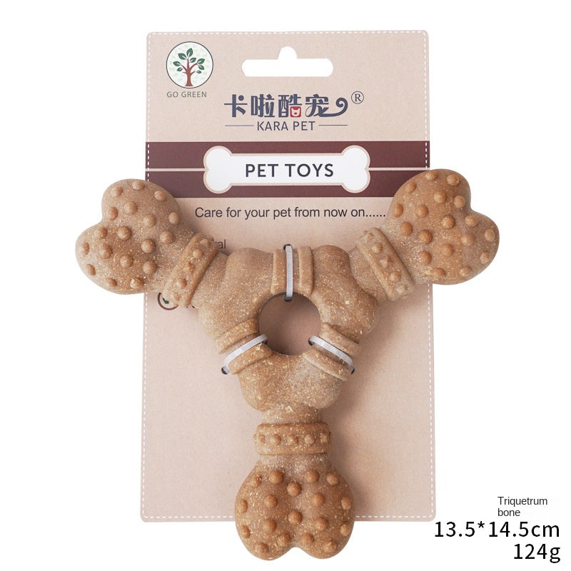 Dog Toy Bone-Shaped Chew Stick Durable Teeth Cleaning Self-Entertainment Toy for Small and Medium Dogs