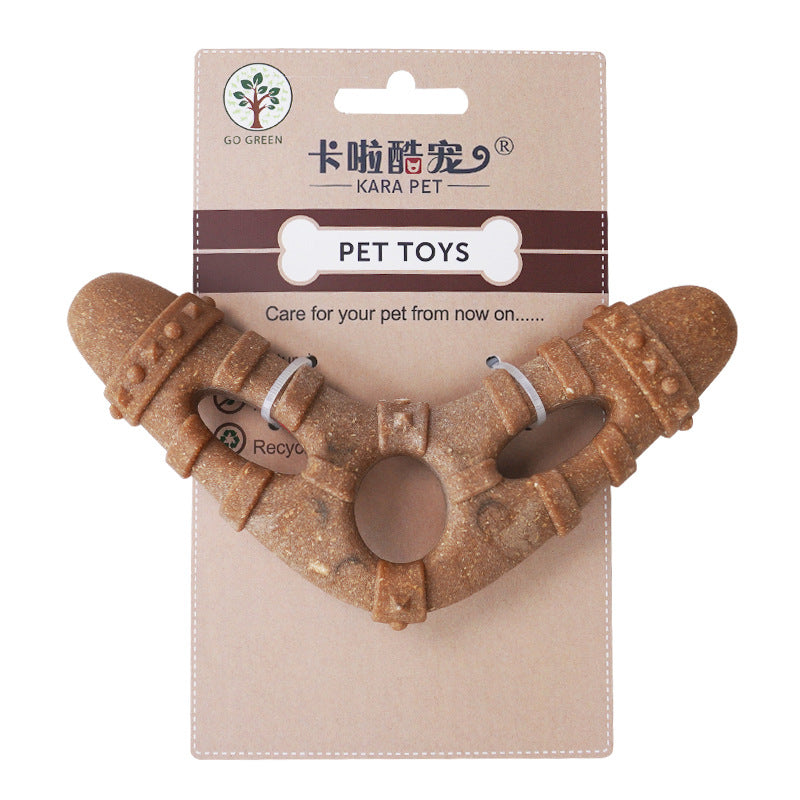 Dog Toy Bone-Shaped Chew Stick Durable Teeth Cleaning Self-Entertainment Toy for Small and Medium Dogs