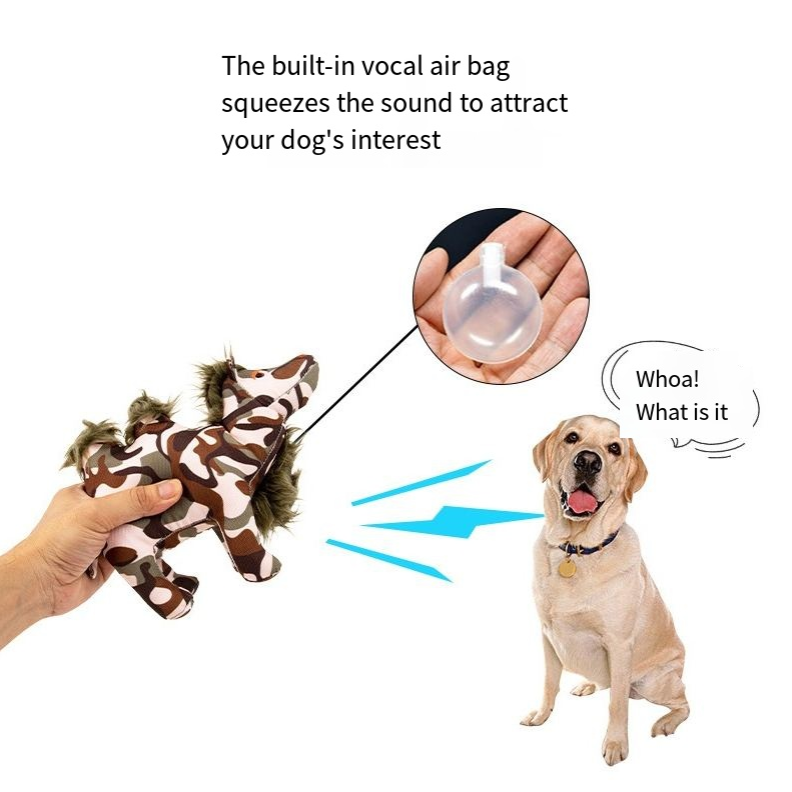 Dog plush toys sound out and interact to relieve boredom bite resistance outdoor hunting training pet dogs