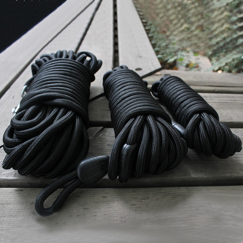 Black Nylon Dog Leash Long Tracking Round Rope Outdoor  Walking Training Pet Lead Leashes For Medium Large Dogs 5M/10M/15M