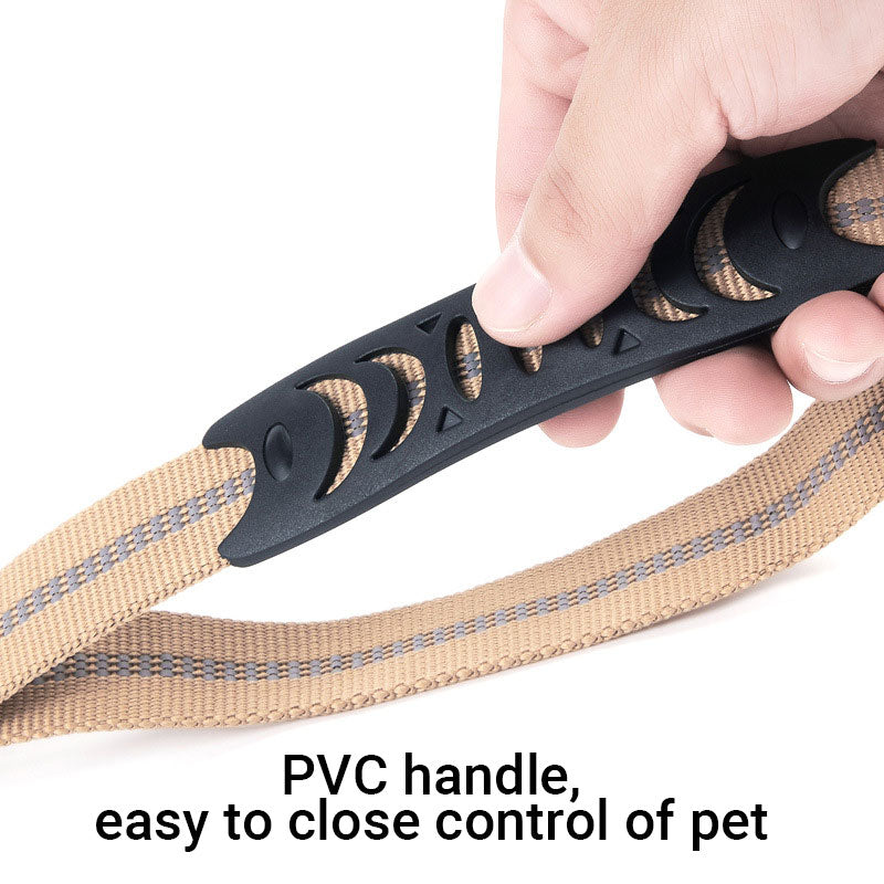 Reflective Explosion-Proof Punching Medium And Large Dogs Frog Buckle Khaki Tactical Car Tow Rope
