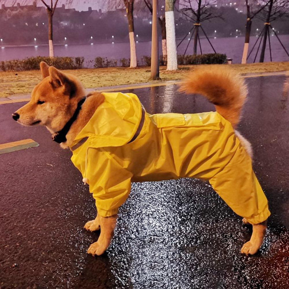 Dog Raincoat Jumpsuit Rain Coat for Dogs Pet Cloak Labrador Waterproof Golden Retriever Jacket