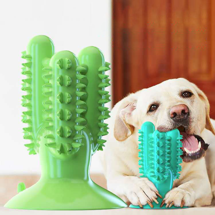 Dog Toothbrush Dog Teeth Cleaning Stick Leaking Device Bite-Resistant Pet Supplies
