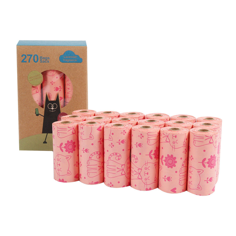 Biodegradable pet garbage bag for dogs to pick up feces