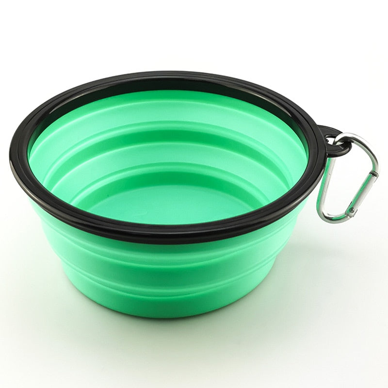 1000ML Pet Bowl Folding Silicone Travel Dog Bowls Walking Portable Water Bowl For Small Medium Dogs Cat Bowls Pet Eating Dishes
