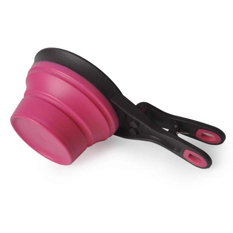 Multifunctional Folding Silicone Dog Bowl Feeder Portable Pet Food Container Measuring Cup Spoon Dogs Feed Storage Tool