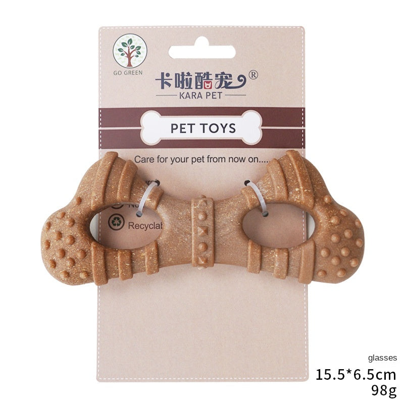 Dog Toy Bone-Shaped Chew Stick Durable Teeth Cleaning Self-Entertainment Toy for Small and Medium Dogs