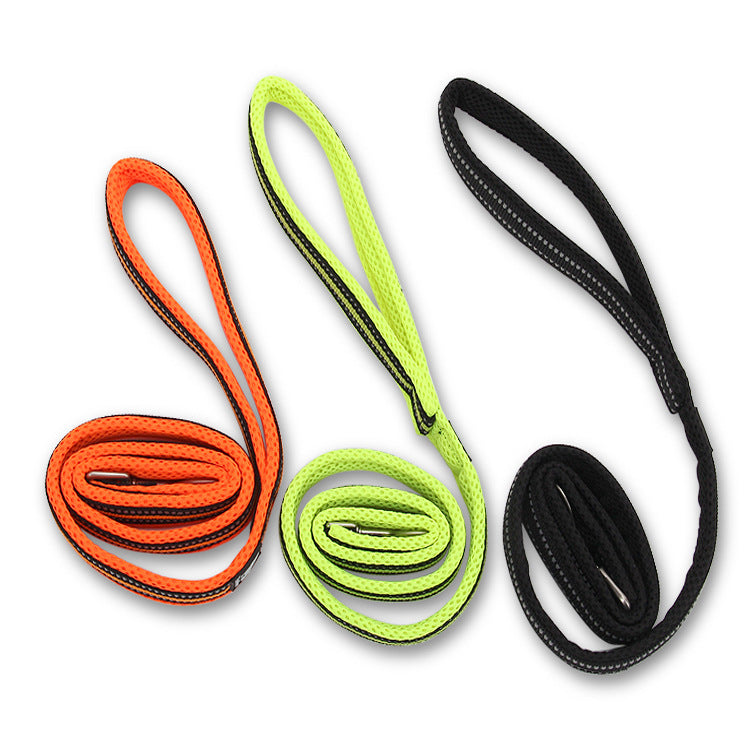 Color Fluorescent Pet Walking Leash Dog Leash Nylon Ribbon Suitable for All Kinds of Dogs