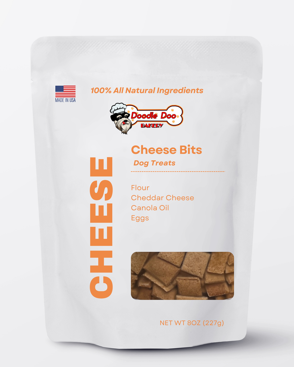 🧀 Homemade Dog Treats - Cheese Bits Dog Biscuits 1/2 LB.